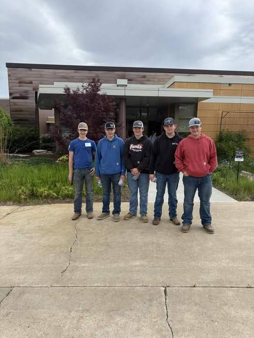 Students outside Kirkwood Community College during Kirkwood Ag Day.